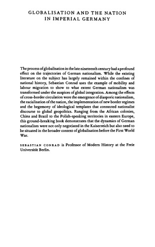 Globalisation and the Nation in Imperial Germany