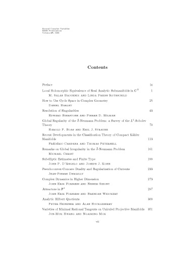 Several Complex Variables