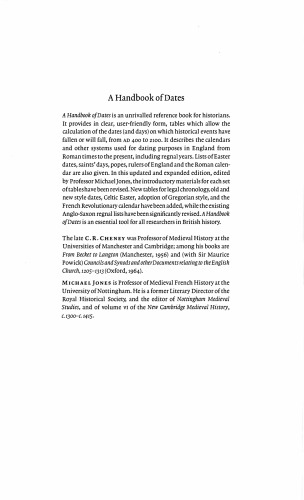 Handbook of Dates for Students of British History