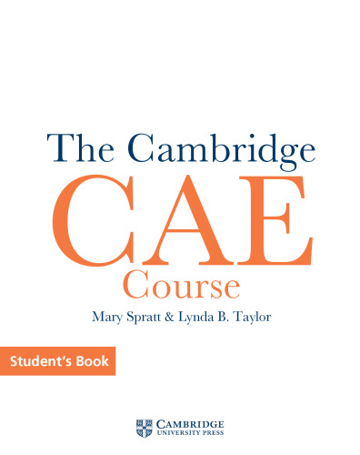 The Cambridge CAE Course Student's Book ()