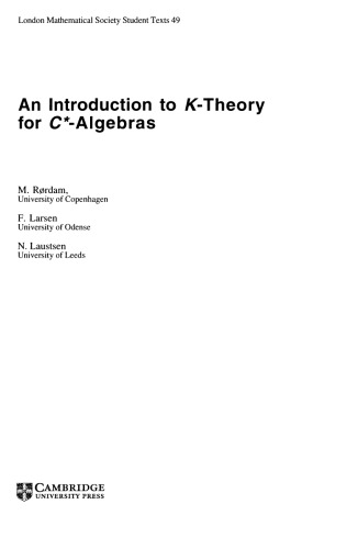 An Introduction to K-Theory for C*-Algebras