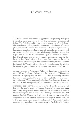 Plato’s Lysis
