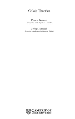 Galois Theories