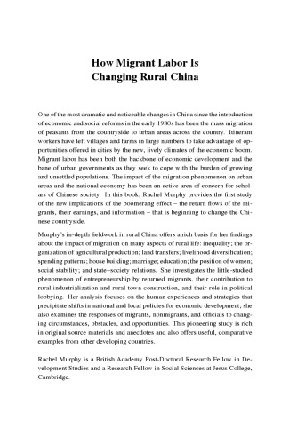 How Migrant Labor is Changing Rural China