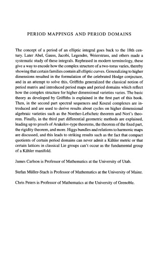 Period Mappings and Period Domains