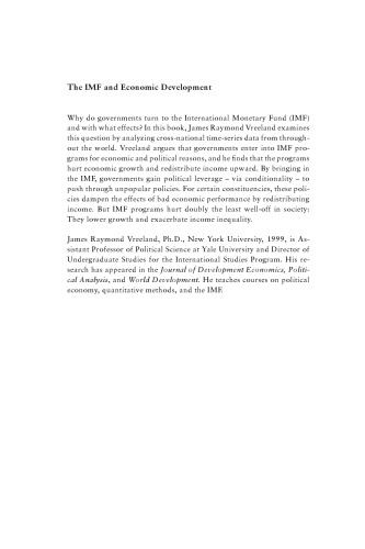 The IMF and Economic Development