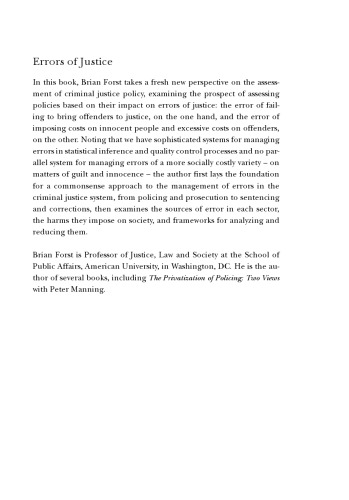 Errors of Justice: Nature, Sources and Remedies