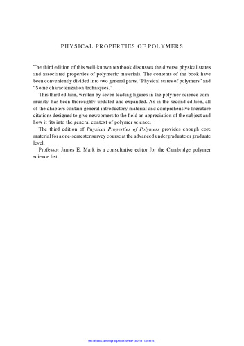 Physical Properties of Polymers