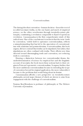 Conventionalism: From Poincare to Quine