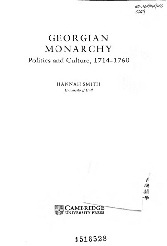 Georgian Monarchy: Politics and Culture, 1714–1760