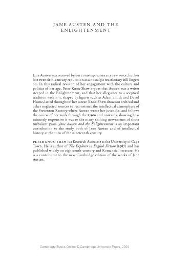 Jane Austen and the Enlightenment