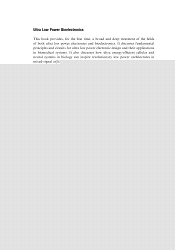 Ultra low power bioelectronics : fundamentals, biomedical applications, and bio-inspired systems / [...] XD-US