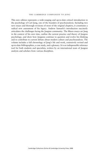 The Cambridge Companion to Jung