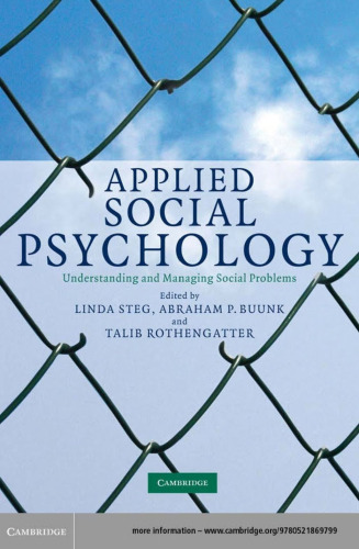 Applied Social Psychology: Understanding and Managing Social Problems
