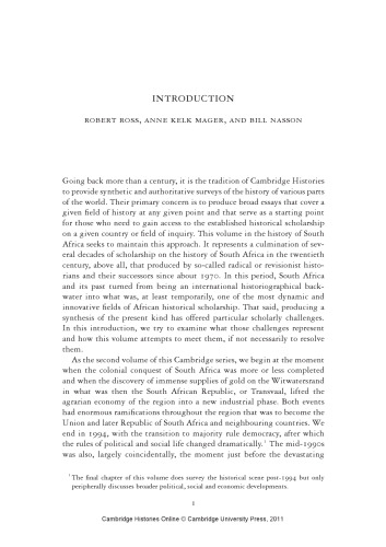The Cambridge History of South Africa (Volume 2)