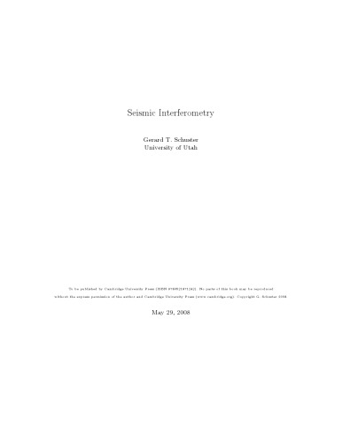 Seismic Interferometry