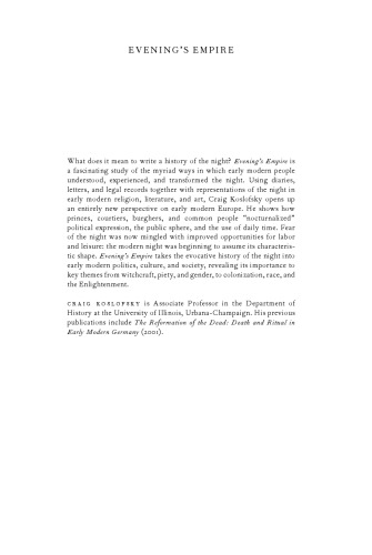 Evening’s Empire: A History of the Night in Early Modern Europe
