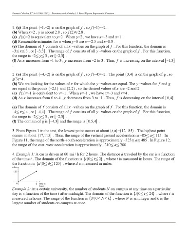 Calculus. Solution
