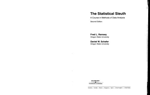 The Statistical Sleuth: A Course in Methods of Data Analysis