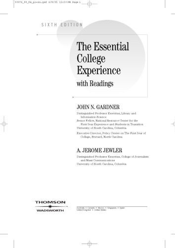 The Essential College Experience with Readings
