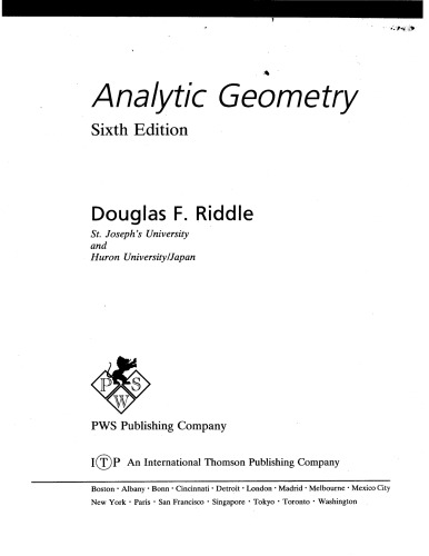 Analytic Geometry