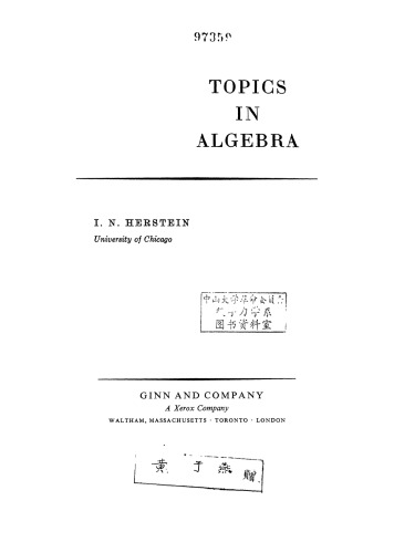 Topics in Algebra
