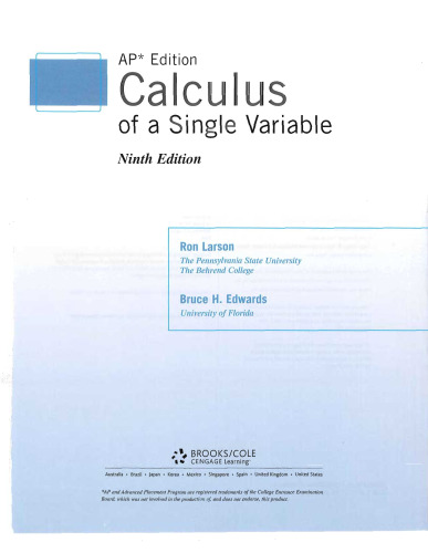 Calculus: AP Edition