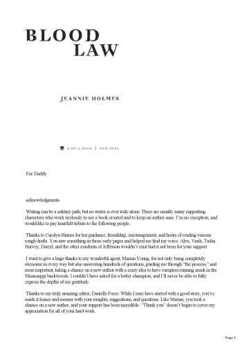 Blood Law