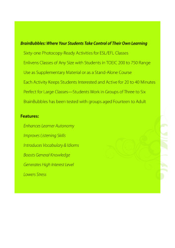 BrainBubbles: Photocopiable ESL/EFL Activities for Enhanced Autonomy