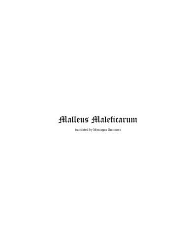 Malleus Maleficarum