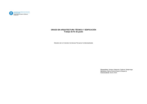 Estudio de la Vivienda Vernácula Peruana Contextualizada