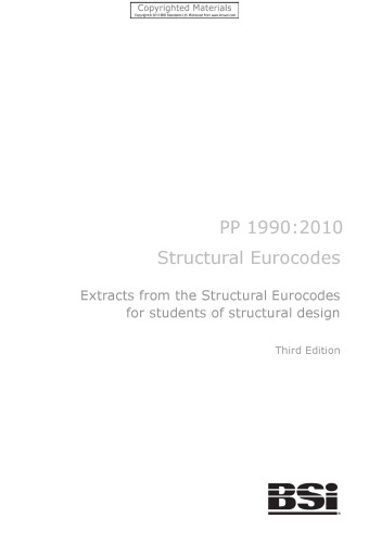Structural Eurocodes : Pp1990, 2010 - Extracts from the Structural Eurocodes for Students of Structural Design