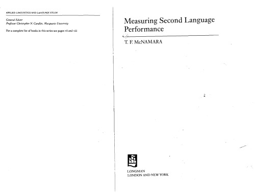 Measuring Second Language Performance (Applied Linguistics and Language Study)
