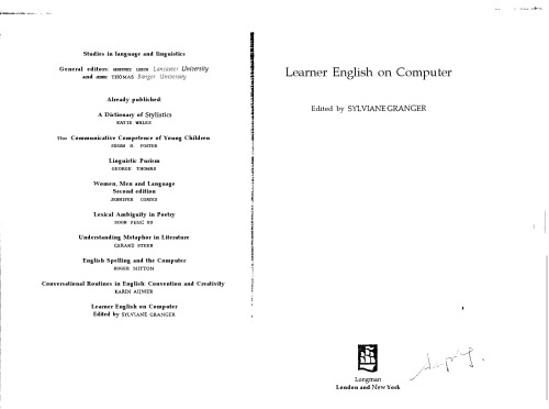Learner English on Computer