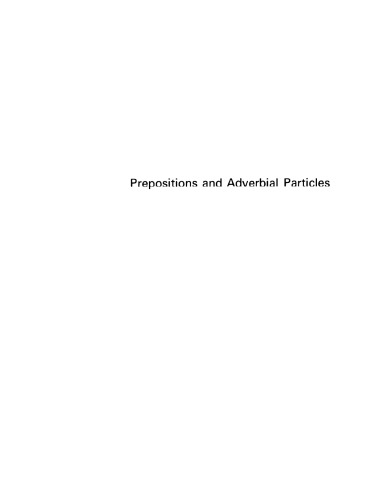 Prepositions and Adverbial Particles (Properly Bookmarked)