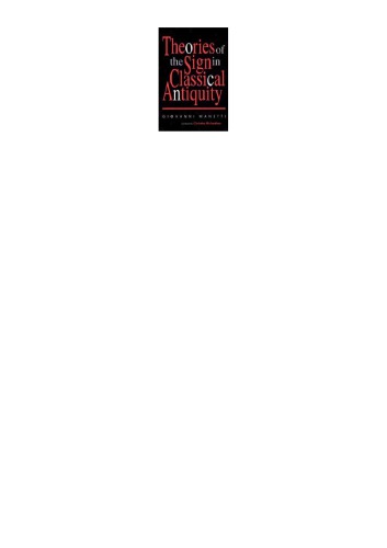 Theories of the sign in classical antiquity