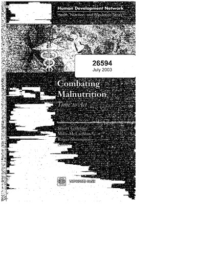 Combating malnutrition : time to act