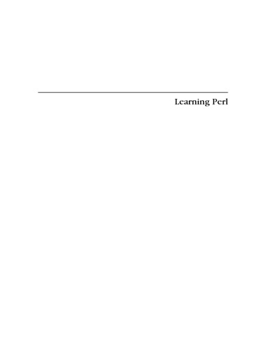 Learning Perl