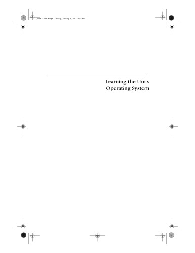 Learning the UNIX Operating System