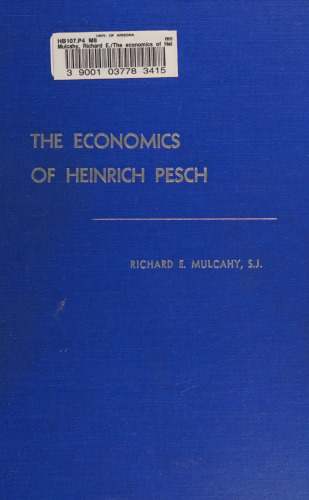 The economics of Heinrich Pesch