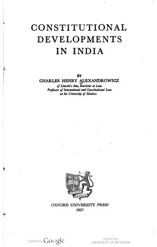 Constitutional Developments in India