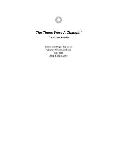 The Times Were a Changin': The Sixties Reader