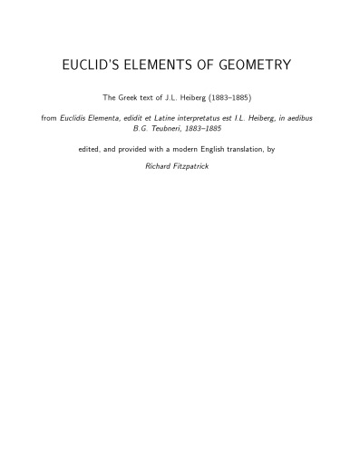 Euclid's Elements of Geometry