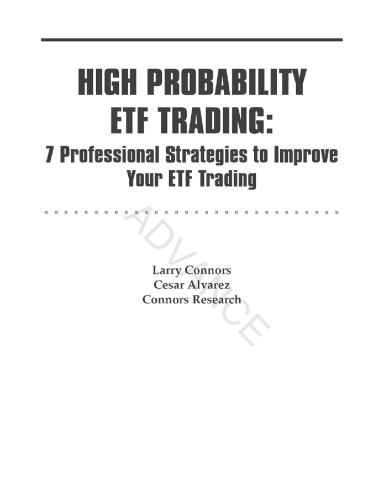 High Probability ETF Trading: 7 Professional Strategies To Improve Your ETF Trading