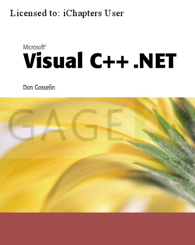 Microsoft Visual C++.Net