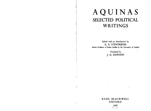 Selected Political Writings