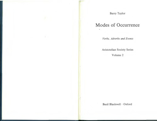 Modes of Occurence