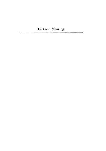 Fact And Meaning: Quine And Wittgenstein On Philosophy Of Language