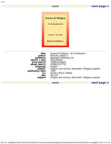Science and Religion: An Introduction