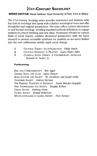 Classical social theory: a contemporary approach